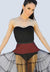 crinoline - black & burgundy - waist size 24