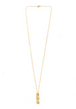 crystal baguette necklace - golden shadow