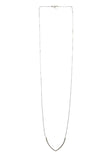 curved bar necklace - silver