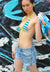 denim shorts - venice beach fade - waist size 34