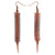 fishbone earrings - tarnished copper