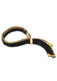fringe bracelet - gold black