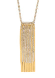 fringe necklace - champagne gold