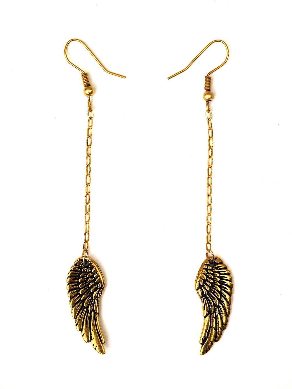 gold wing earrings