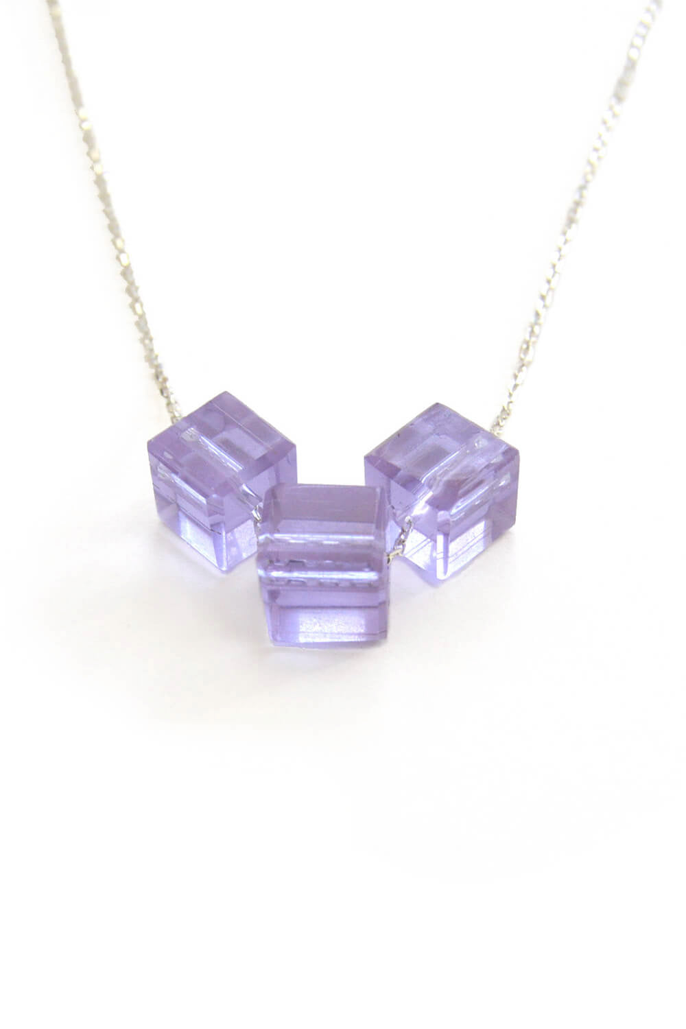 geo necklace - lilac