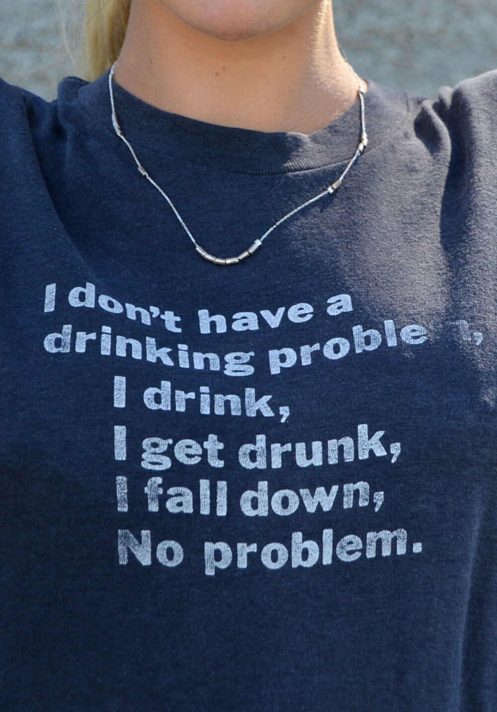 graphic tee - drinking problems - men's size small