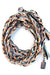 braided wrap bracelet - gunmetal punk