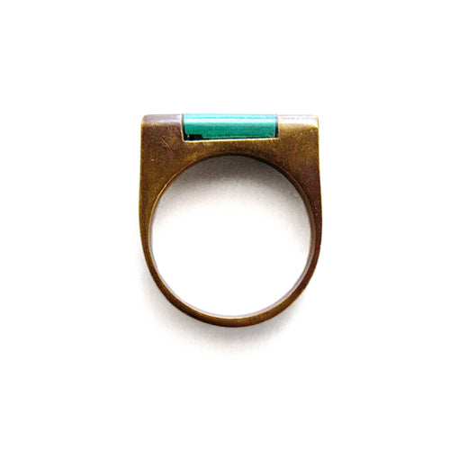 jade brass ring
