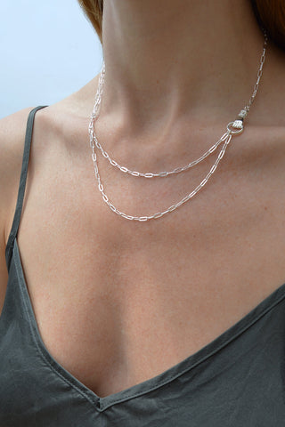 keepsake necklace - silver