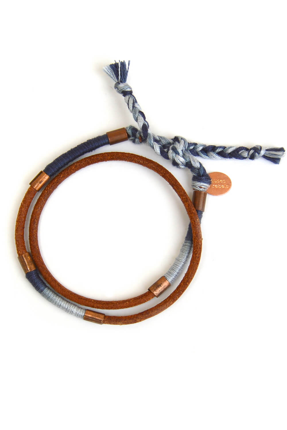 leather wrap bracelet - atlantic