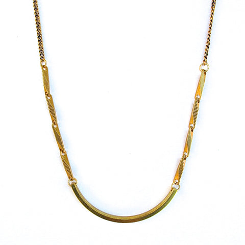 long id necklace - brass
