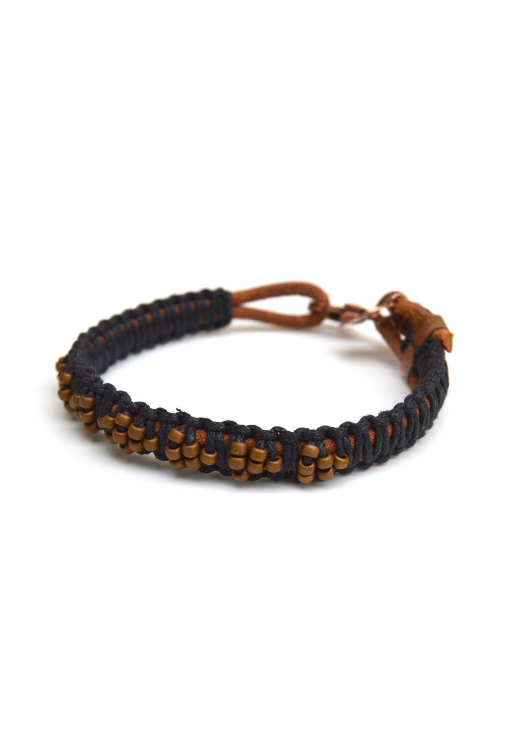 macramé bracelet - bronze bead