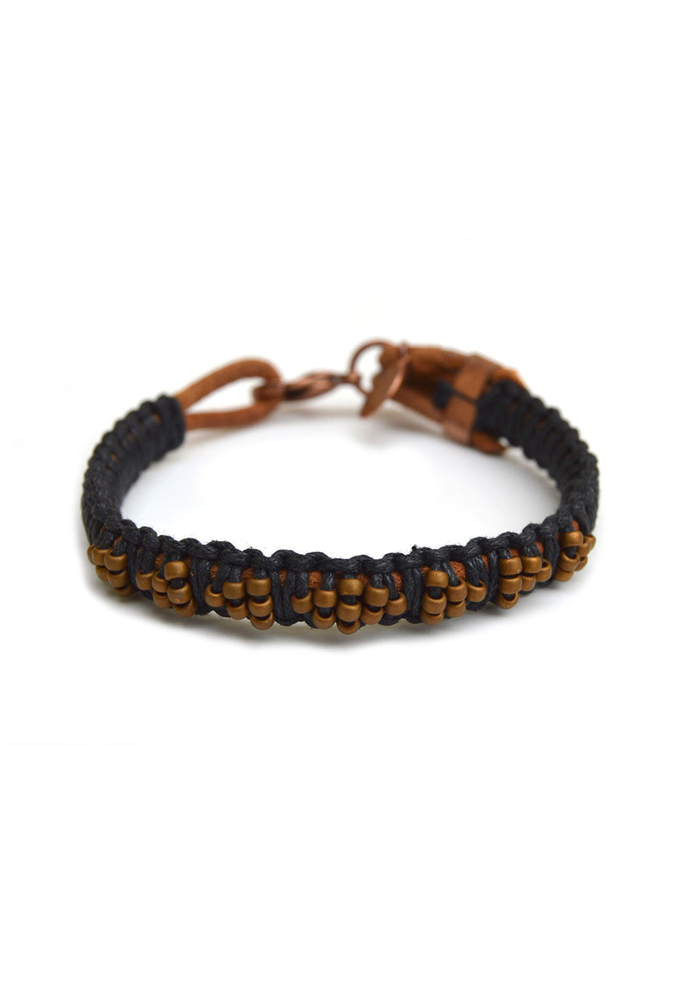 macramé bracelet - bronze bead