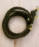 braided wrap bracelet - military