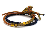 metal bead bracelet - navy