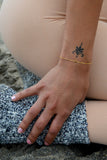 mini vertical initial bracelet - gold custom