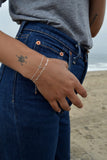 mini vertical initial bracelet - silver custom