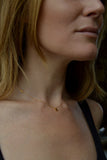 mini vertical initial necklace - gold custom