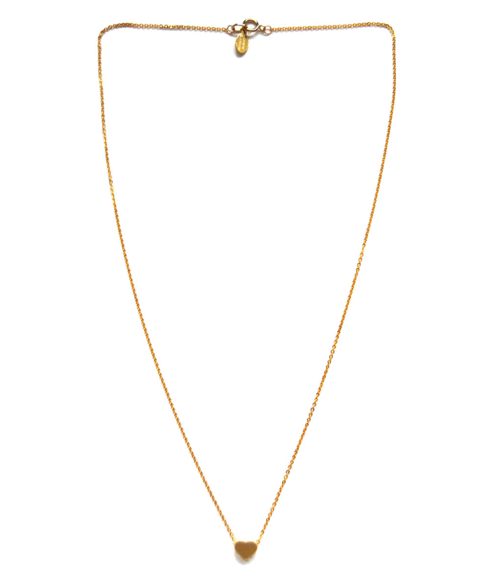 mini heart necklace - gold