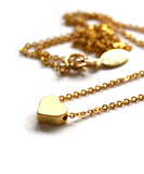 mini heart necklace - gold