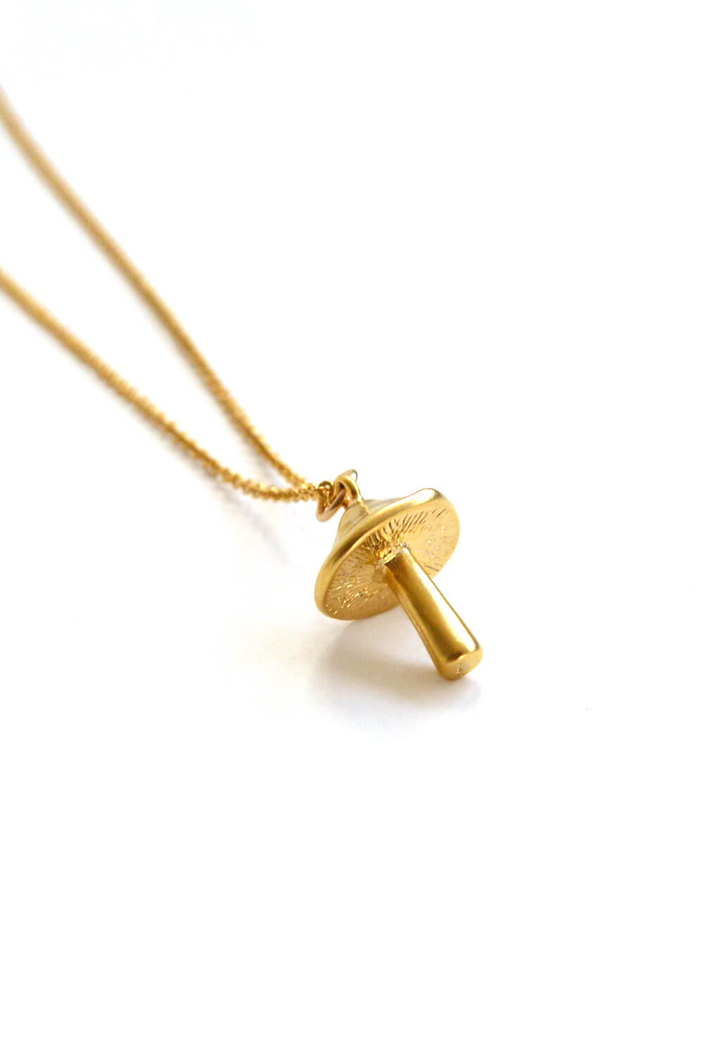 Gold Mushroom Charm Necklace For Sale | Paxton Gate