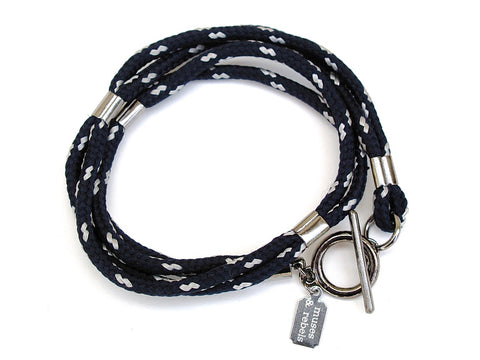 navy rope wrap bracelet