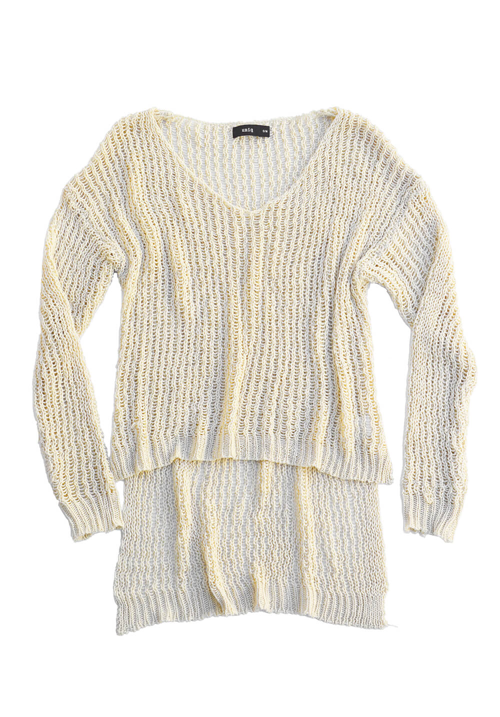open knit sweater - cream - size s/m