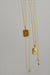 pavé initial necklace - gold custom