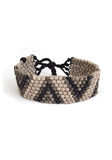 peyote stitch bracelet - ash triangles