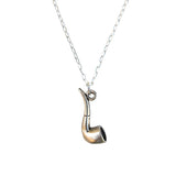 pipe necklace - silver