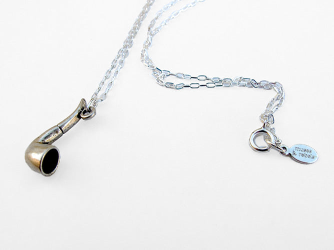 pipe necklace - silver
