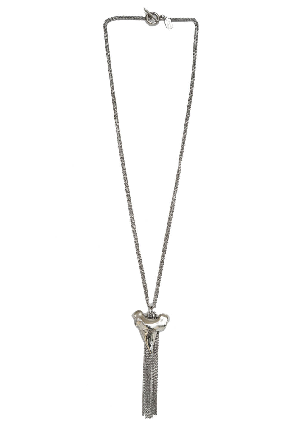 shark tooth necklace - silver