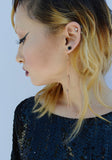spike earrings - rose gold