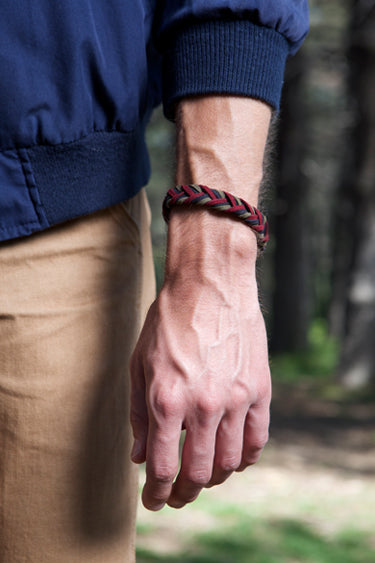 suede braid bracelet - sequoia