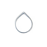 teardrop ring - sterling silver - size 5