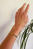 thread bracelet - gold aqua