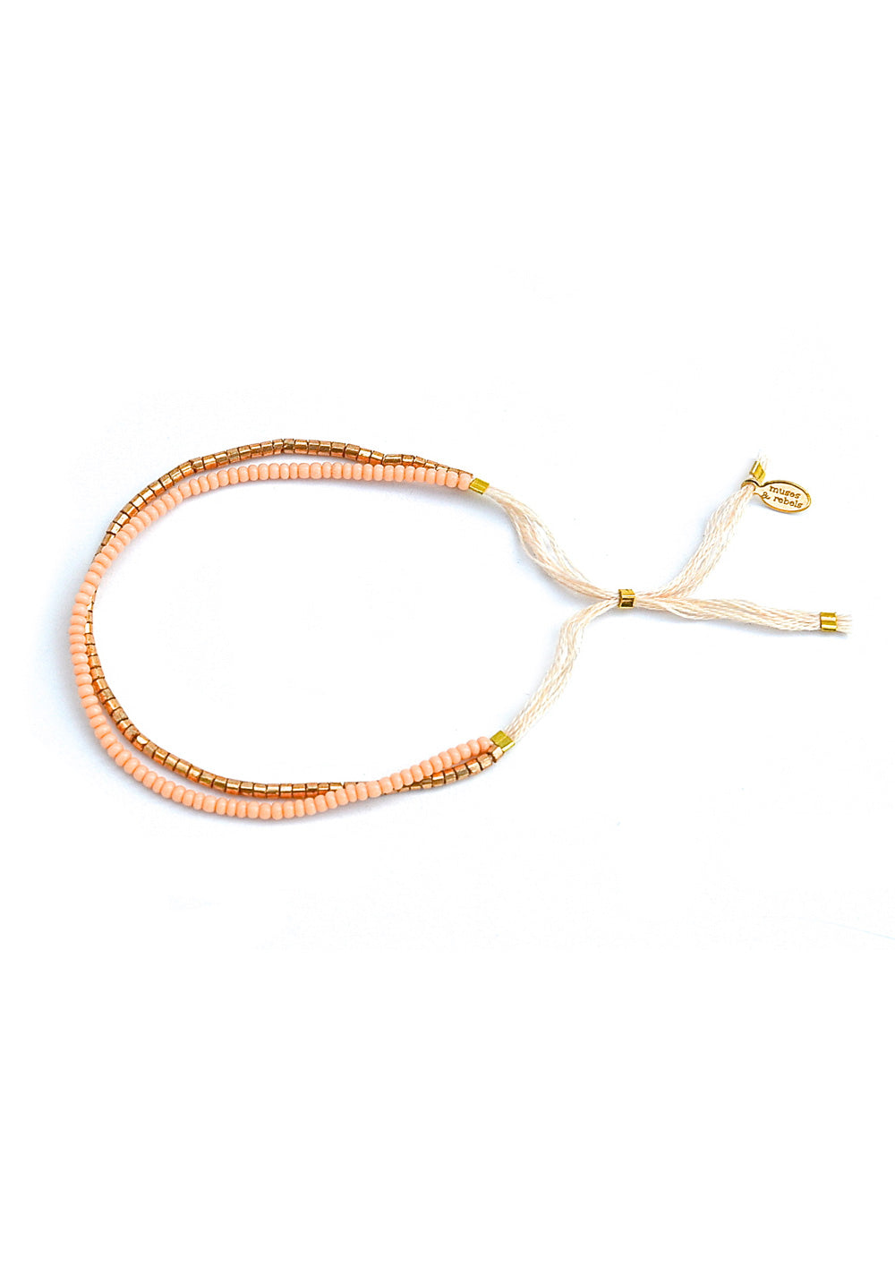 thread bracelet - peachy keen