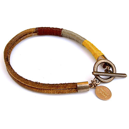 thread wrapped bracelet - maple