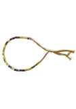 thread bracelet - gold jet camel