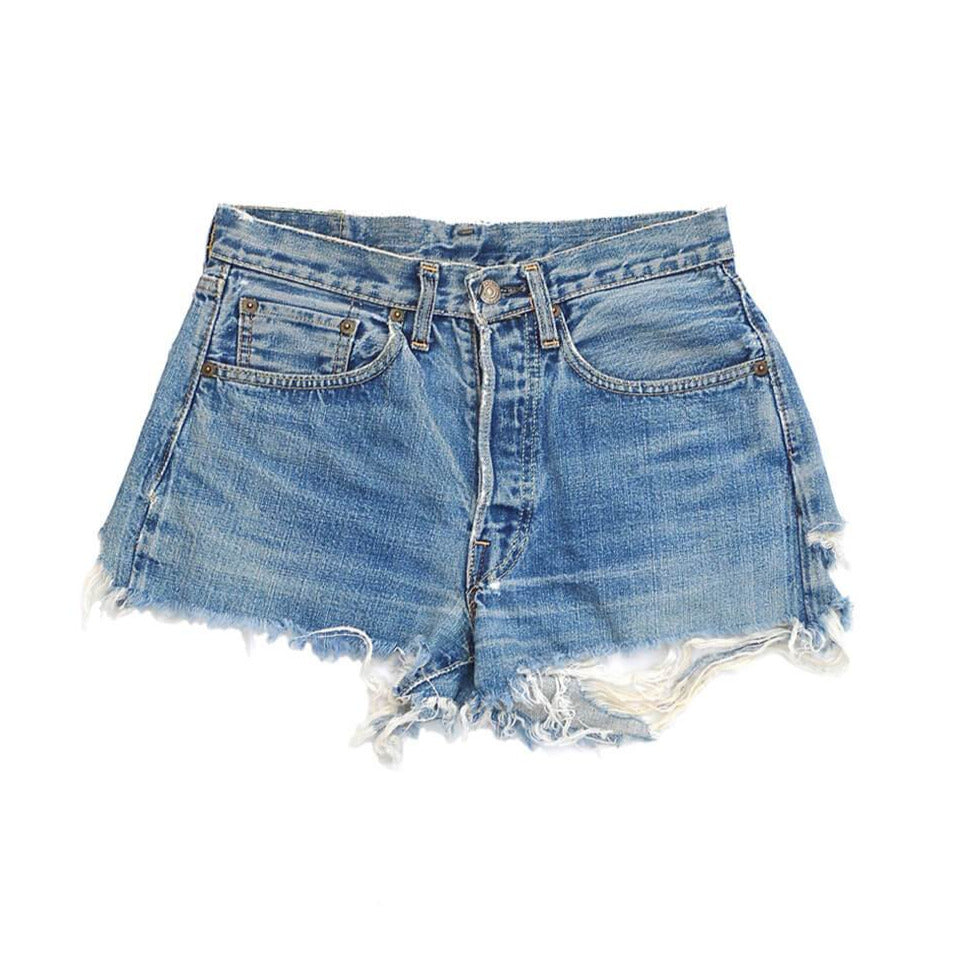 vintage denim shorts - threadbare - waist size 27