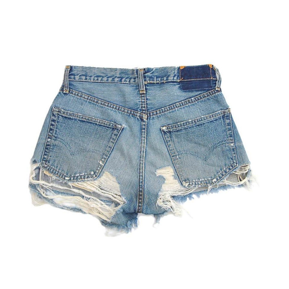 vintage denim shorts - threadbare - waist size 27