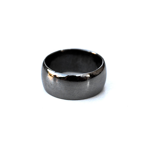 wide pinky ring - gunmetal - size 6