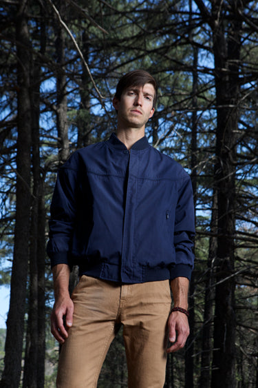 windbreaker jacket - navy - men's size medium