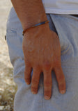 wrapped leather bracelet - shadow
